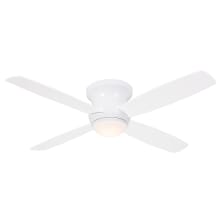 Zorion 52" 4 Blade Hugger Indoor Ceiling Fan with Reversible Motor, Blades, Light Kit, and Remote Included