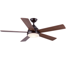 Neopolis 52" 5 Blade Hanging Indoor Ceiling Fan with Reversible Motor, Light Kit, Blades, and Remote Included
