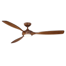 Elan 60" 3 Blade Indoor LED Ceiling Fan with Remote Control