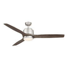 Reya 56" 3 Blade Indoor LED Ceiling Fan with Remote Control