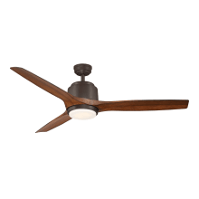 Sora 56" 3 Blade Outdoor LED Ceiling Fan with Remote Control