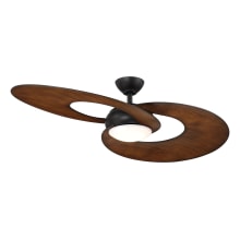 52" 2 Blade Indoor Smart LED Ceiling Fan with Remote Control