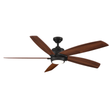 56" 5 Blade Indoor Smart LED Ceiling Fan with Remote Control
