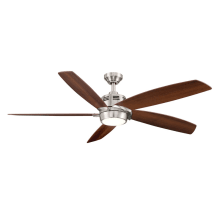 56" 5 Blade Indoor Smart LED Ceiling Fan with Remote Control