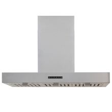 530 CFM 36 Inch Wide Stainless Steel Island Range Hood with LED Lighting and Baffle Filters from the WS-63TB Collection