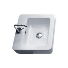 19-11/16" Ceramic Wall Mounted Bathroom Sink With 1 Hole Drilled and Overflow