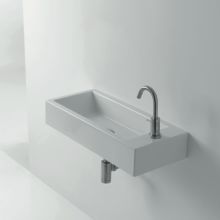Whitestone 27-3/5" Ceramic Wall Mounted or Vessel Bathroom Sink with Single Faucet Hole