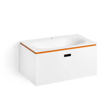 Ciacole 28" Wall Mounted Single Basin Vanity Set with Cabinet, Vanity Top, and Integrated Sink