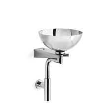 11-2/5" Wall Mounted Stainless Steel Bathroom Sink with Stainless Steel Mounting Kit from the Linea Collection