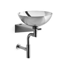 15-2/5" Wall Mounted Stainless Steel Bathroom Sink with Stainless Steel Mounting Kit from the Linea Collection