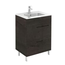 Elegance 24" Free Standing Single Basin Vanity Set with Cabinet and Ceramic Vanity Top