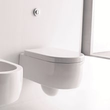 Flo Wall Mounted One-Piece Elongated Toilet Bowl Only - Slow Close Seat and Cover Included