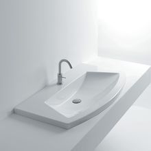 39-3/8" Ceramic Wall Mounted / Recessed Bathroom Sink with 1 Hole Drilled from the Glam Collection