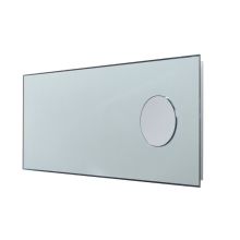 43.3" Beveled Mirror with Round Magnifying Mirror from the Linea Collection
