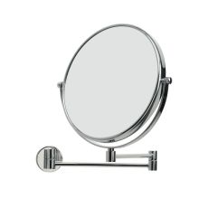 9" Double Sided Wall Mounted Makeup Mirror with Swivel Arm and Revolving Face