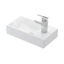 Minimal 17-9/10" Wall Mounted/Vessel Bathroom Sink