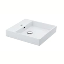 18" Ceramic Wall Mounted Bathroom Sink with One Faucet Hole - Includes Overflow