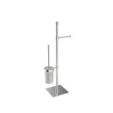 26" Towel Stand with One Arm and Toilet Brush with Holder from the Complements Collection