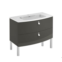 Rondo 39" Free Standing Single Basin Vanity Set with Engineered Wood Cabinet and Ceramic Vanity Top with Integrated Sink