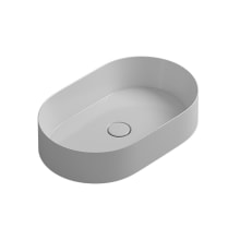 Track 23-3/5" Oval Ceramic Vessel Bathroom Sink