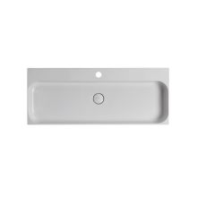 39-3/5" Ceramic Wall Mounted / Vessel Bathroom Sink from the Unit Collection with One Faucet Hole