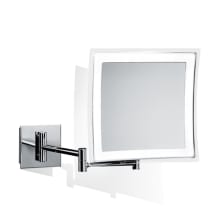 Spiegel Hard Wired Rectangular Magnifying Wall Mounted Mirror with Extendable Arm