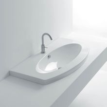 Ago 37-2/5" Drop In Bathroom Sink with Single Faucet Hole and Overflow
