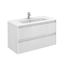 Ambra 40" Wall Mounted Single Basin Vanity Set with Cabinet and Ceramic Vanity Top