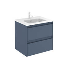 Ambra 24" Wall Mounted Single Basin Vanity Set with Cabinet and Ceramic Vanity Top