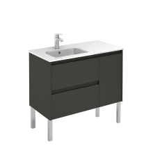 Ambra 36" Free Standing Single Basin Vanity Set with Cabinet and Ceramic Vanity Top