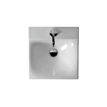 Kerasan 15-3/4" Ceramic Wall Mounted Bathroom Sink with 1 Hole Drilled and Overflow