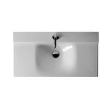 Kerasan 31-1/2" Ceramic Wall Mounted Bathroom Sink with 1 Hole Drilled and Overflow