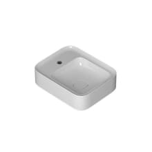 Cameo 19-11/16" Rectangular Ceramic Vessel / Wall Mounted Bathroom Sink with Overflow and Single Hole