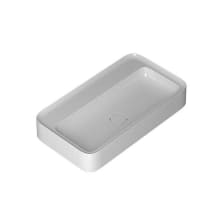 Cameo 35-3/8" Rectangular Ceramic Vessel / Wall Mounted Bathroom Sink with Overflow
