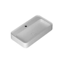 Cameo 35-3/8" Rectangular Ceramic Vessel / Wall Mounted Bathroom Sink with Overflow and Single Hole
