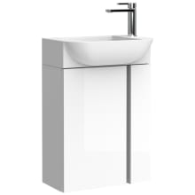 Camilia 18" Wall Mounted Single Basin Vanity Set with Cabinet and Ceramic Vanity Top