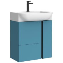 Camilia 22" Wall Mounted Single Basin Vanity Set with Cabinet and Ceramic Vanity Top