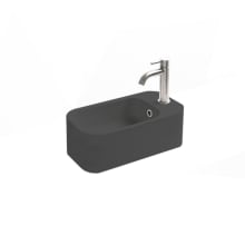 Cosa 9-13/16" Rectangle Ceramic Wall Mounted Bathroom Sink with Overflow and Single Faucet Hole