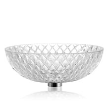 Glamorous 16-7/8" Circular Glass Vessel Bathroom Sink