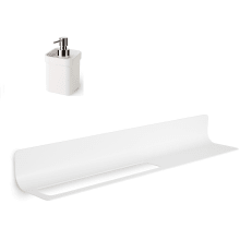 Curva 32" Wall Mounted Towel Bar - Includes Ceramic Soap Dispenser