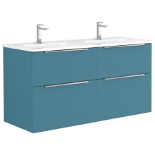 Dalia 48" Wall Mounted Double Basin Vanity Set with Cabinet and Ceramic Vanity Top