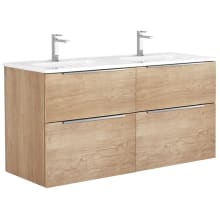 Dalia 48" Wall Mounted Double Basin Vanity Set with Cabinet and Ceramic Vanity Top