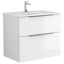 Dalia 28" Wall Mounted Single Basin Vanity Set with Cabinet and Ceramic Vanity Top