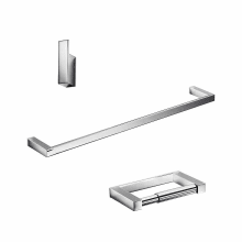 Divo Bathroom Accessory Package: Towel Bar, Robe Hook, Tissue Holder