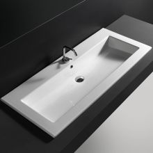 Drop 47-1/5" Drop In Bathroom Sink with Single Faucet Hole and Overflow