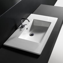 Drop 33-9/10" Drop In Bathroom Sink with Single Faucet Hole and Overflow