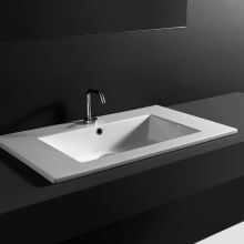 Drop 37-4/5" Drop In Bathroom Sink with Single Faucet Hole and Overflow