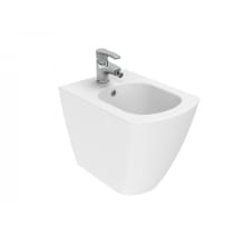 Elegant Wall Mounted Bidet with 1 Hole Drilled - Less Faucet