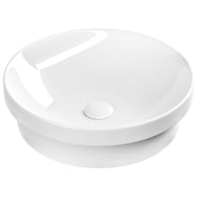 Fly 16-7/8" Circular Ceramic Drop In or Vessel Bathroom Sink