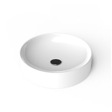 Fly 16-7/8" Circular Ceramic Vessel Bathroom Sink